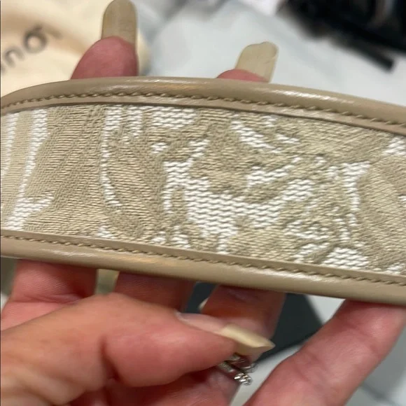 NWT Versace Taupe Belt with Gold Accents
